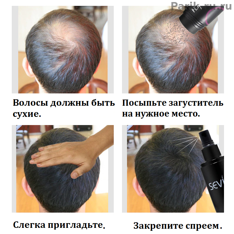 Загустители для волос Toppik и Sevich